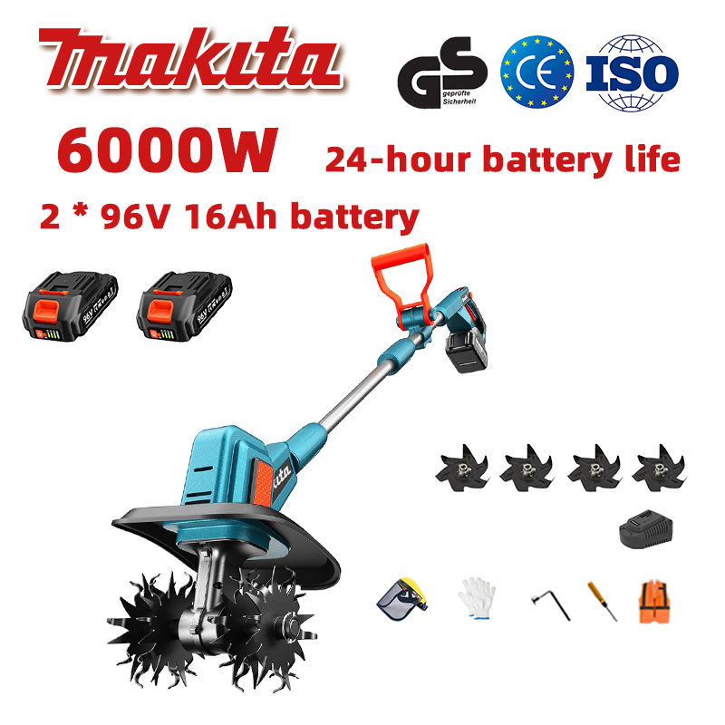 (Durata de viață a bateriei de 24 de ore) Plug de 6000 W + baterie litiu de 96 V 16 Ah * 2 + încărcător rapid * 1 + lame plug * 4 + diverse accesorii